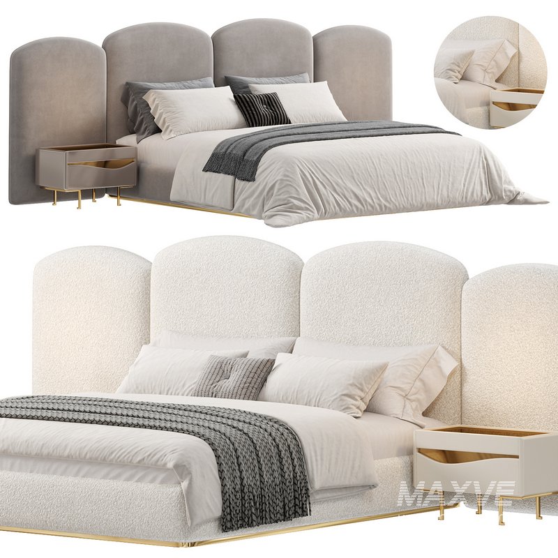 Queen Modern Odasi Takimi Bed by Evmoda - Image 1