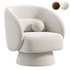 Saboor Upholstered Swivel Barrel Chair - Thumbnail 1