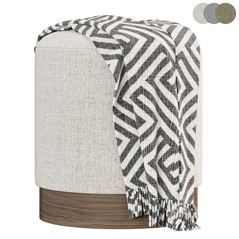 Pouf with drawer Dolly S teddy white - Image 1