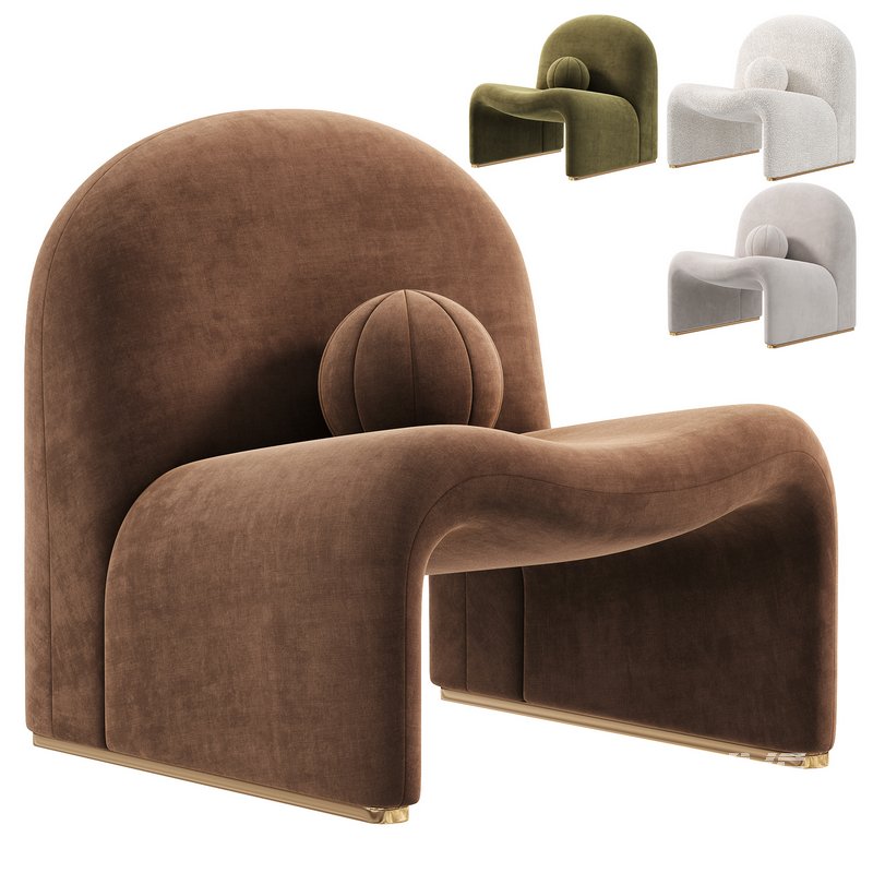 Boucle Alky Lounge Chair Giancarlo Piretti - Image 1