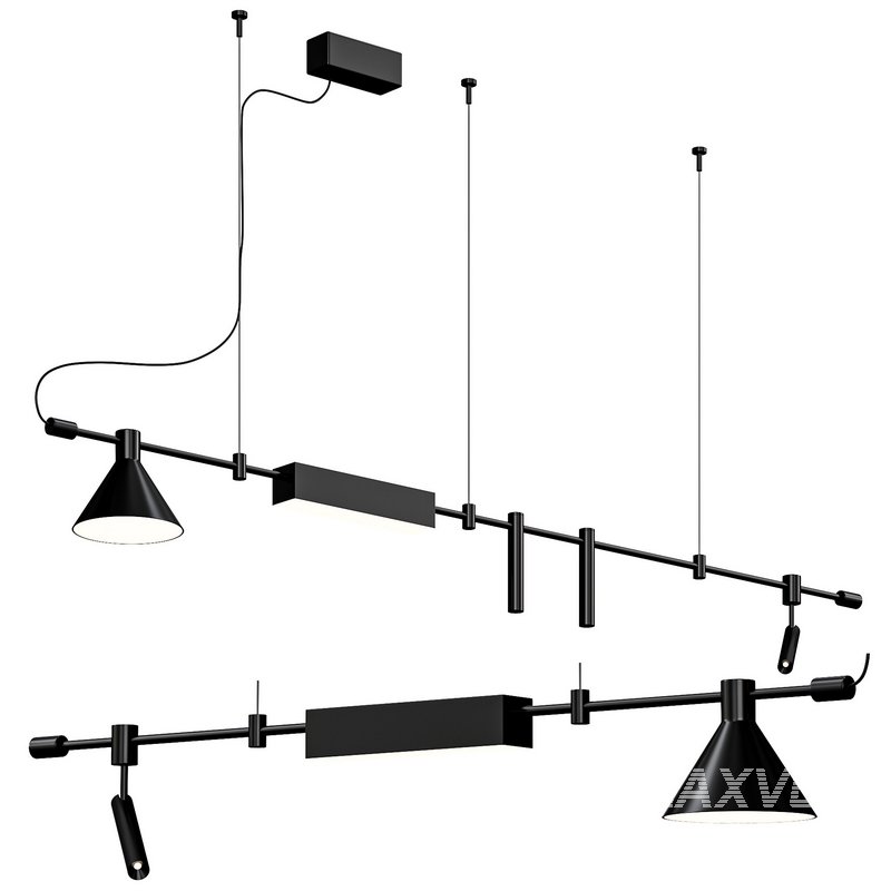 Horizontal Linear LED Pendant Lamp - Image 1