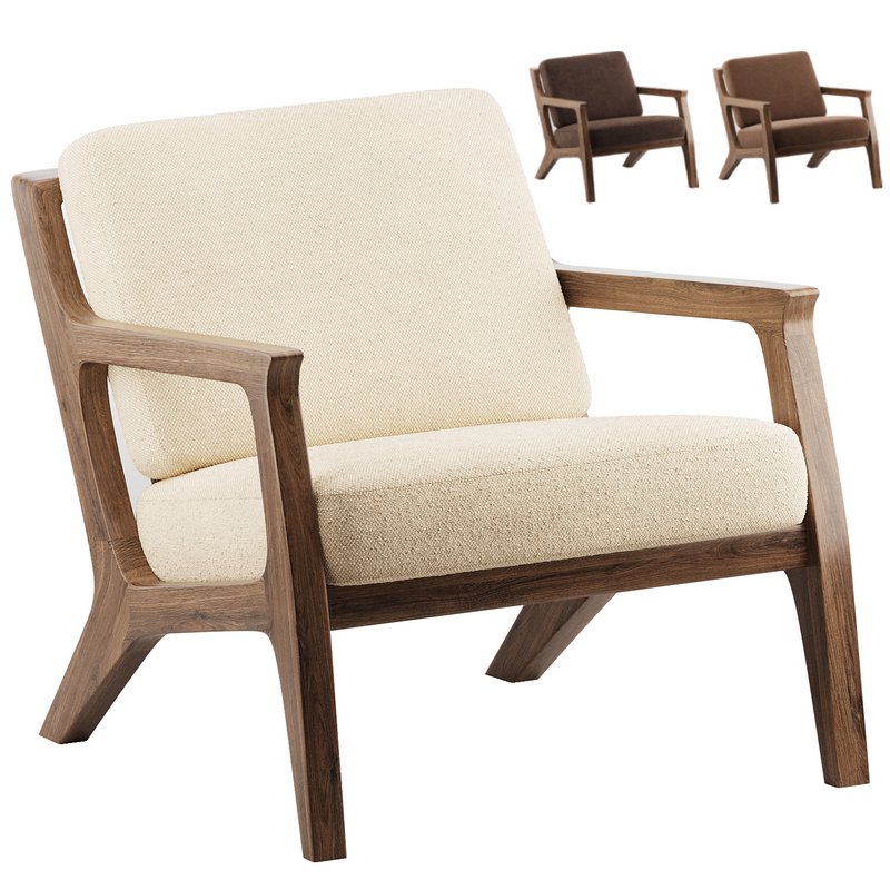Mila Chair Mid century Modern Lounge Chair - Image 4