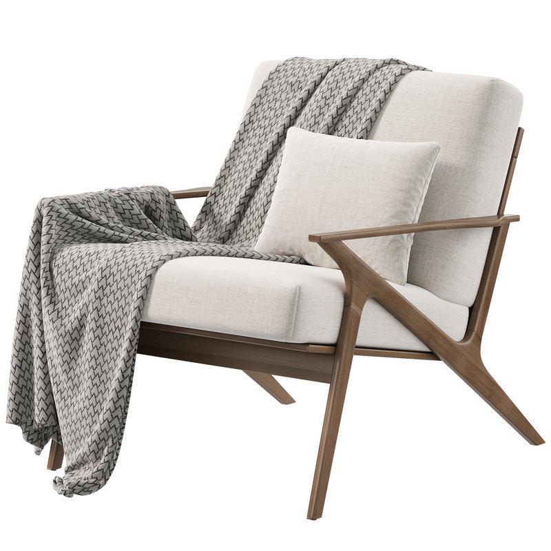 Cavett Wood Frame Armchair by Crate & Barrel - Image 1