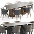 Sari lounge chair and Petrus round dining table - Thumbnail 1