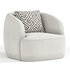 Gwyneth Ivory Boucle Swivel Chair by CB2 - Thumbnail 1