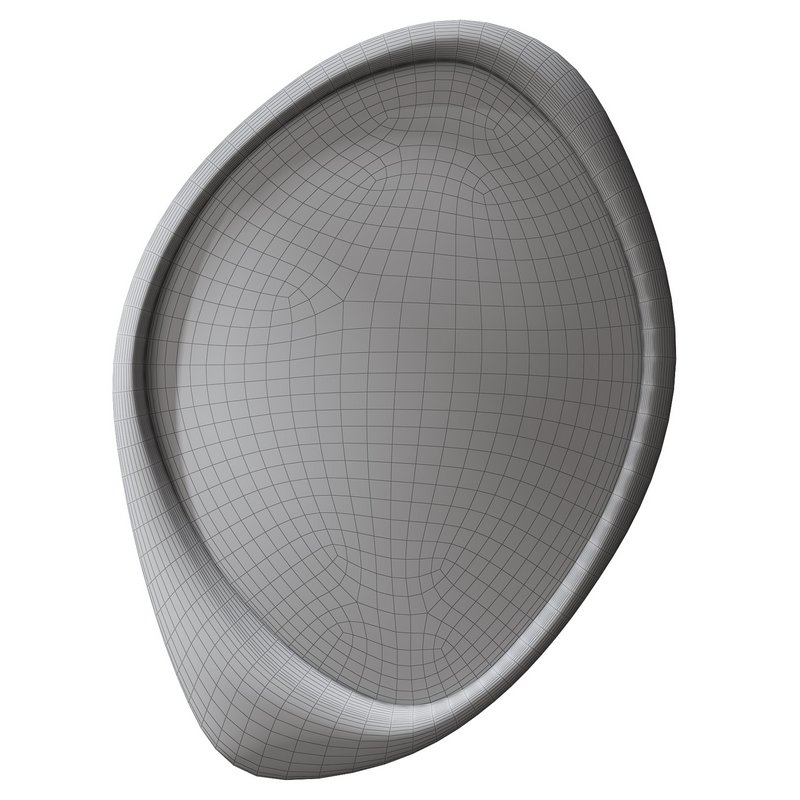 Asymmetrical Wooden Frame Mirror - Image 2