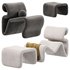 Artilleriet Etcetera Fabric Lounge Chair and Footstool crassevig - Thumbnail 3