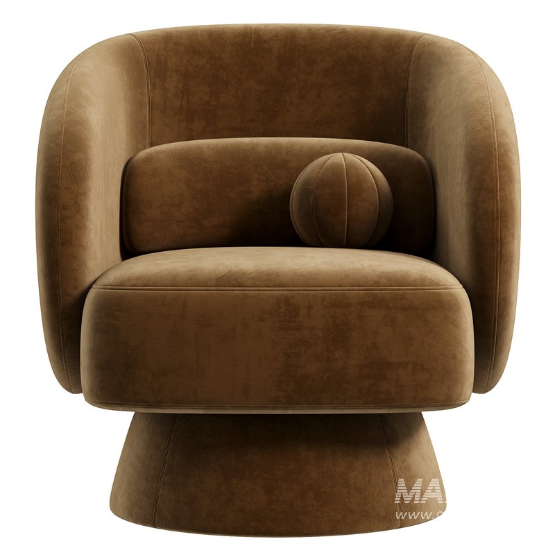 Saboor Upholstered Swivel Barrel Chair - Image 3