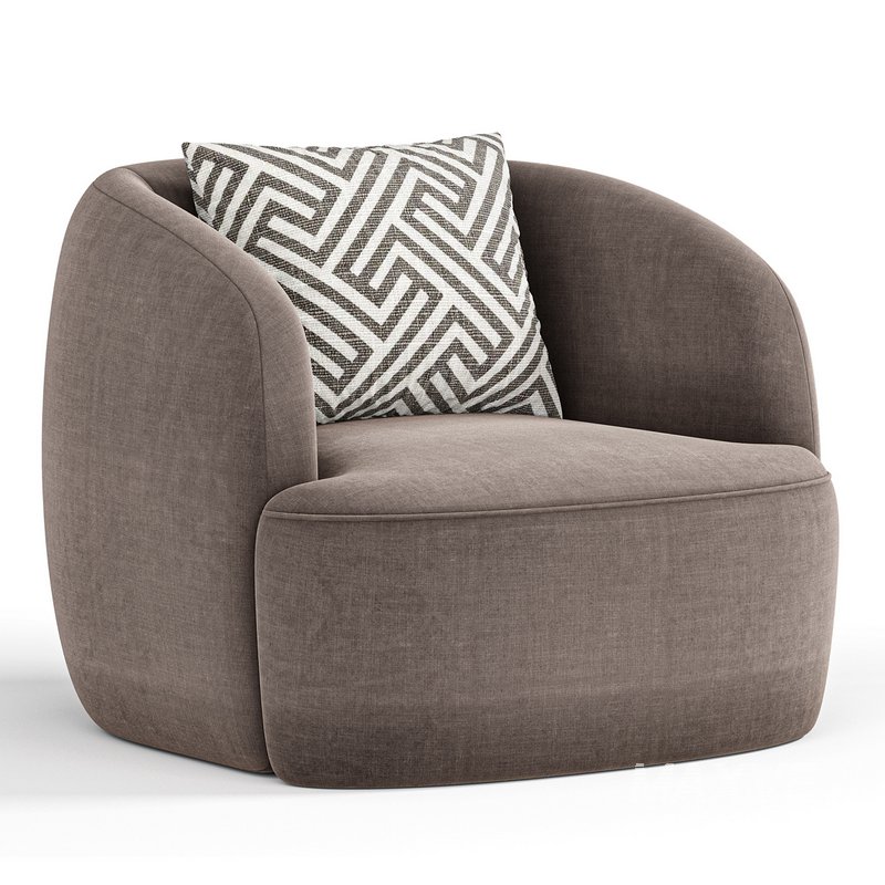 Gwyneth Ivory Boucle Swivel Chair by CB2 - Image 2