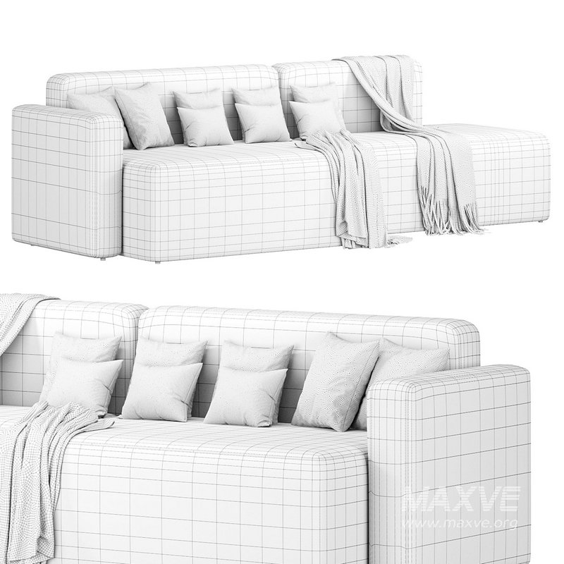 Rope Sofa Chaise Lounge Left by Normann Copenhagen - Image 4