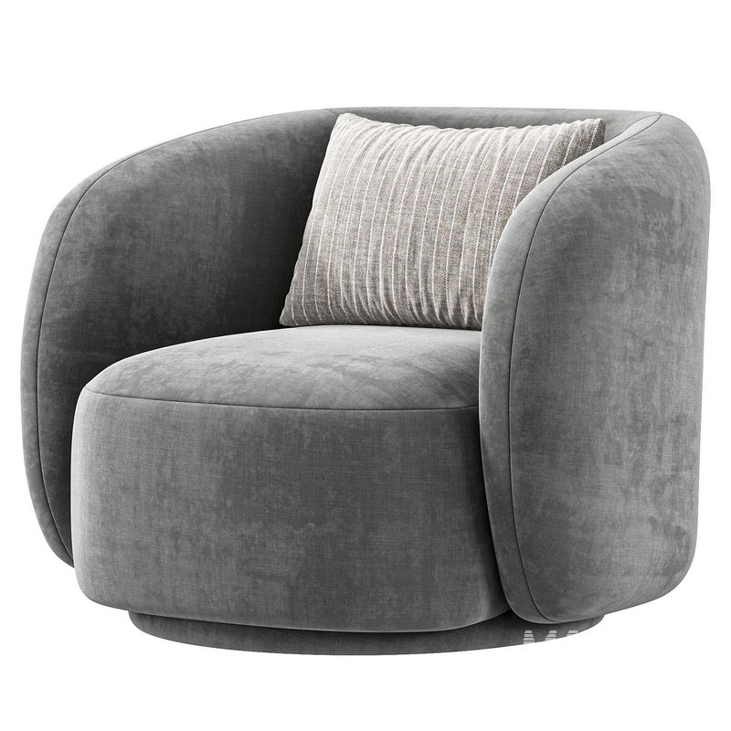 Poole Swivel Lounge Chair By Poly Bark - Image 4