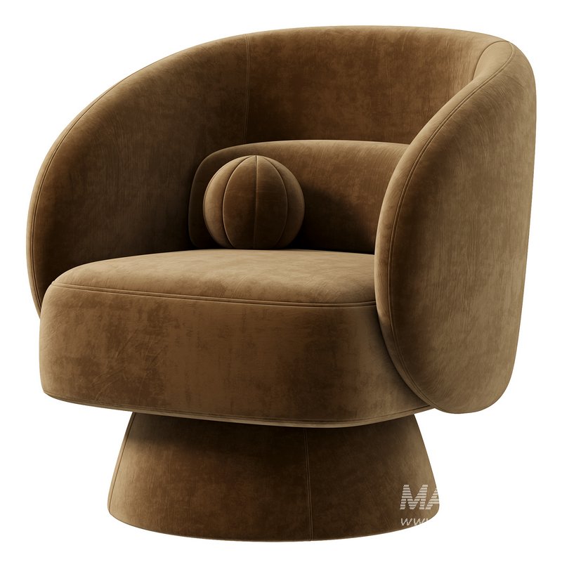 Saboor Upholstered Swivel Barrel Chair - Image 4