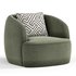 Gwyneth Ivory Boucle Swivel Chair by CB2 - Thumbnail 4