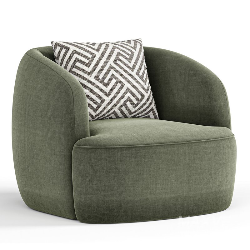 Gwyneth Ivory Boucle Swivel Chair by CB2 - Image 4