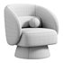 Saboor Upholstered Swivel Barrel Chair - Thumbnail 5