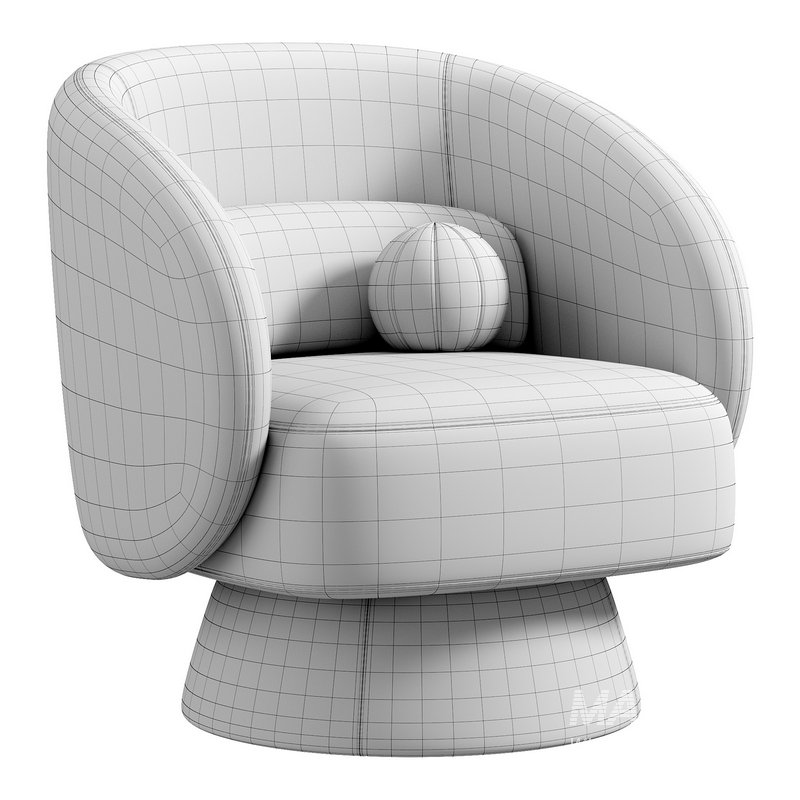 Saboor Upholstered Swivel Barrel Chair - Image 5