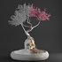 bonsai on skull in pot 09 - Thumbnail 2