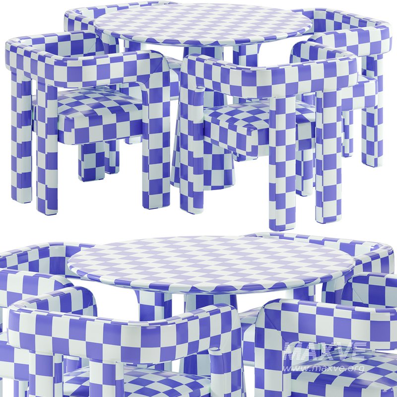 Stature Boucle chair and table - Image 6