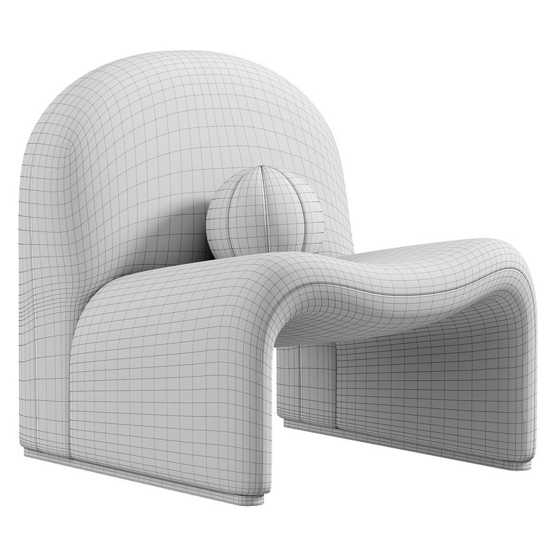 Boucle Alky Lounge Chair Giancarlo Piretti - Image 5