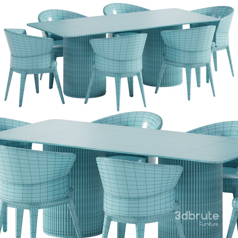 Sari lounge chair and Petrus round dining table - Image 6