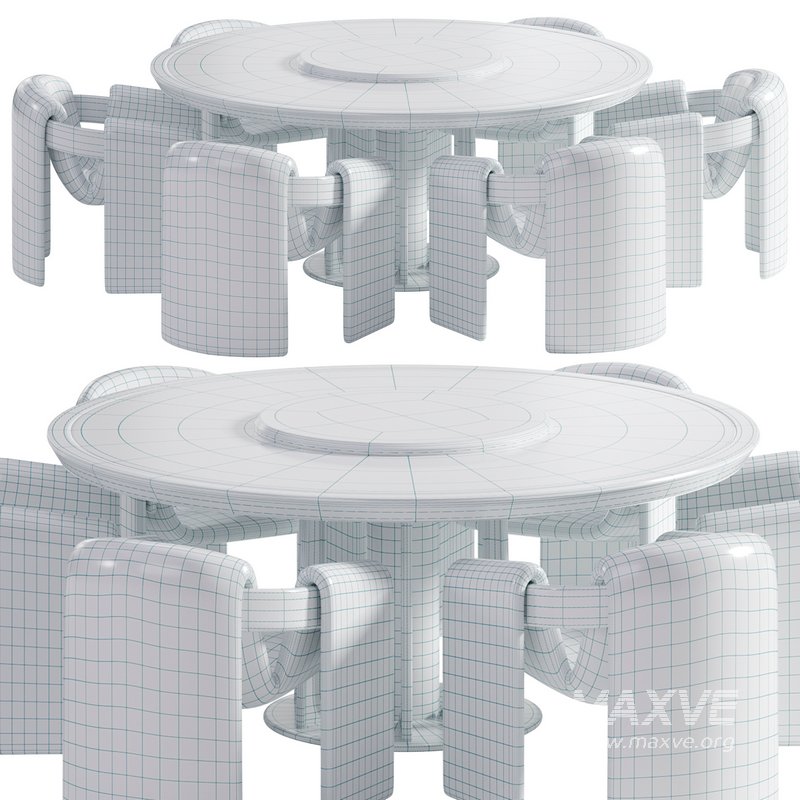 Sari lounge chair and Petrus round dining table - Image 4