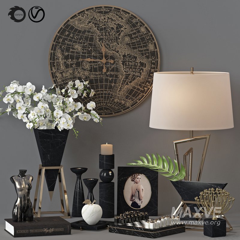 BLACK Marble Decorative Set - Image 1