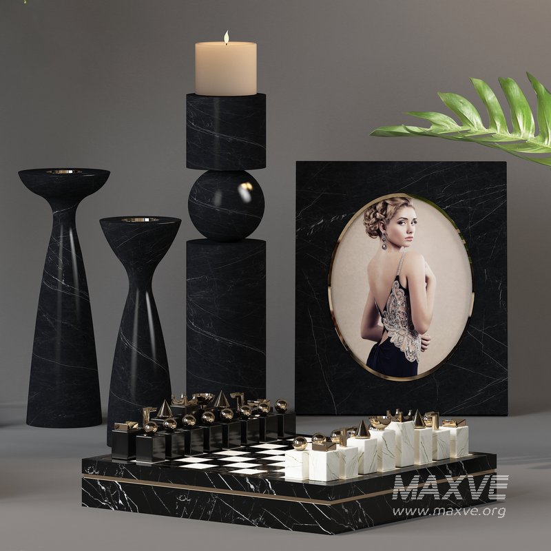BLACK Marble Decorative Set - Image 5