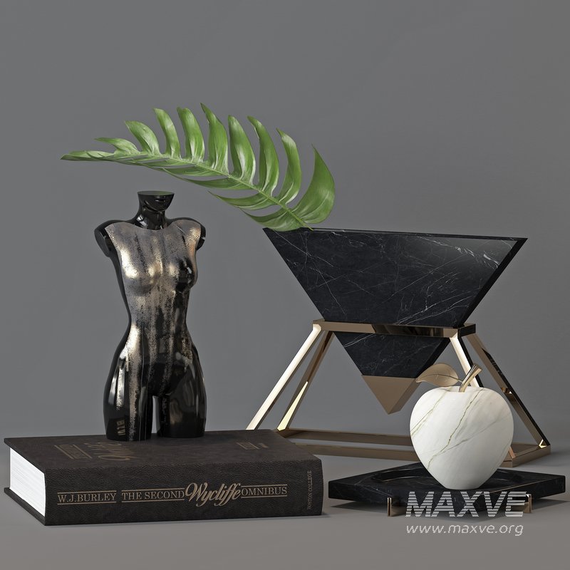 BLACK Marble Decorative Set - Image 4
