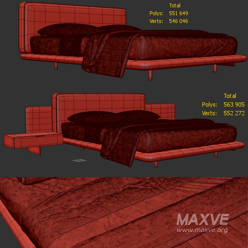Horizonte bed by Minotti - Image 4