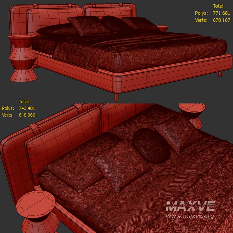 Tatlin Soft bed by Minotti - Image 5