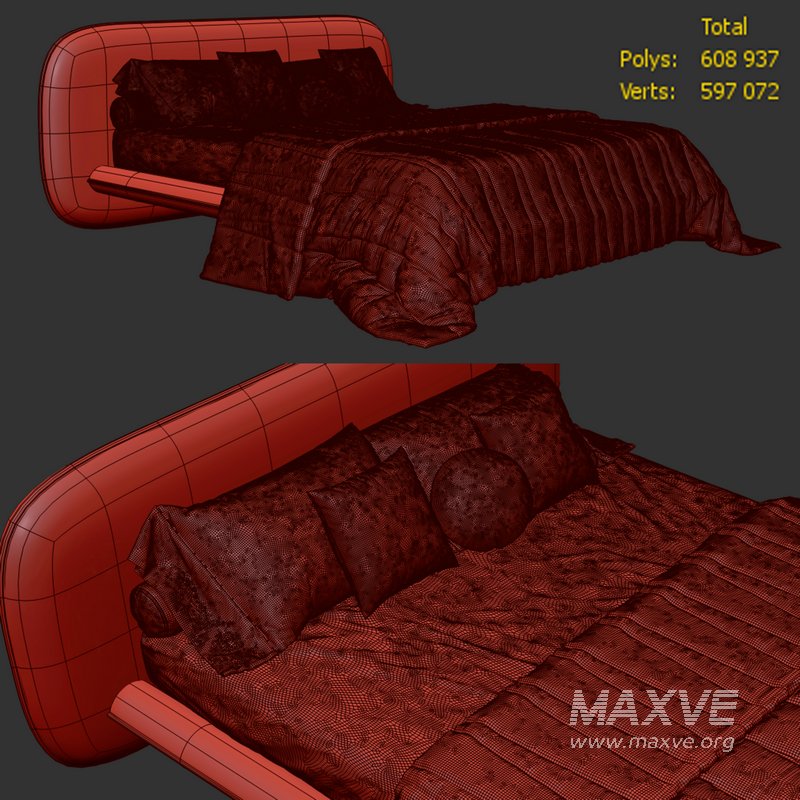 wabi bed by saba italia - Image 3