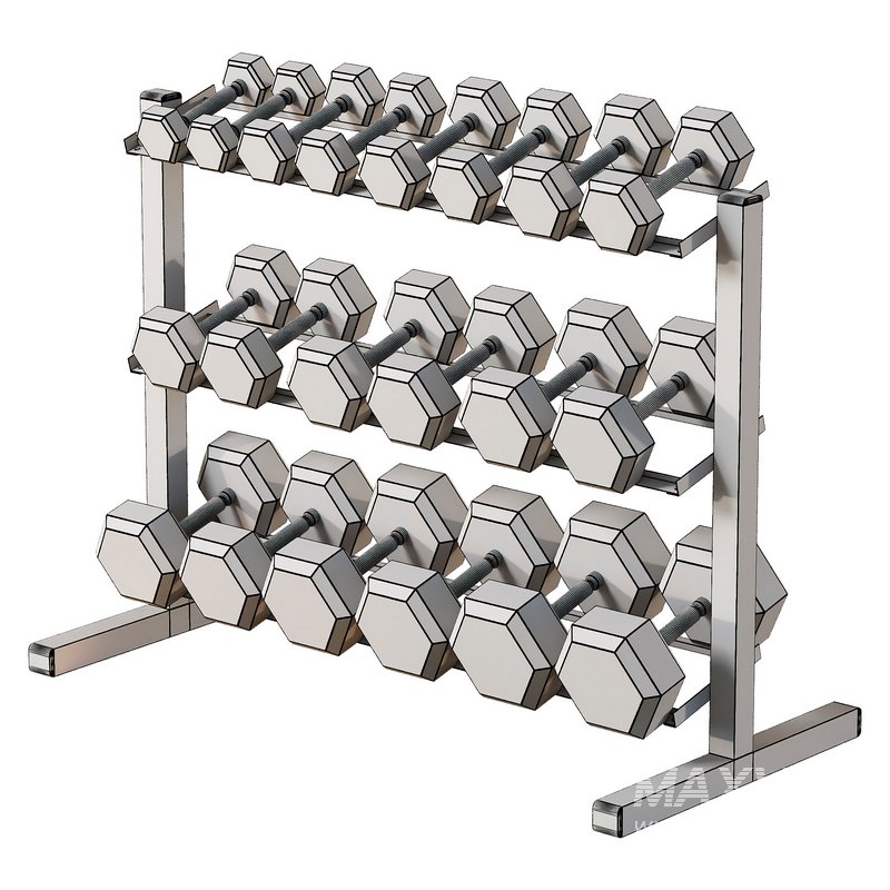 BODY-SOLID 3 TIER DUMBBELL RACK GDR363 - Image 4