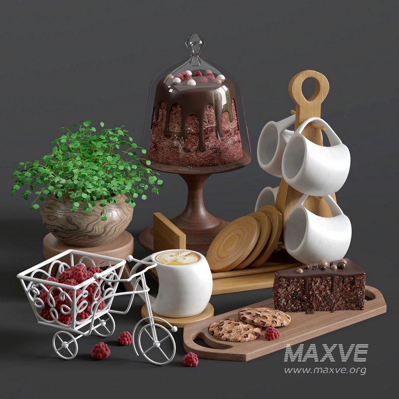 decorative set 09 coffee and sweets - Image 1