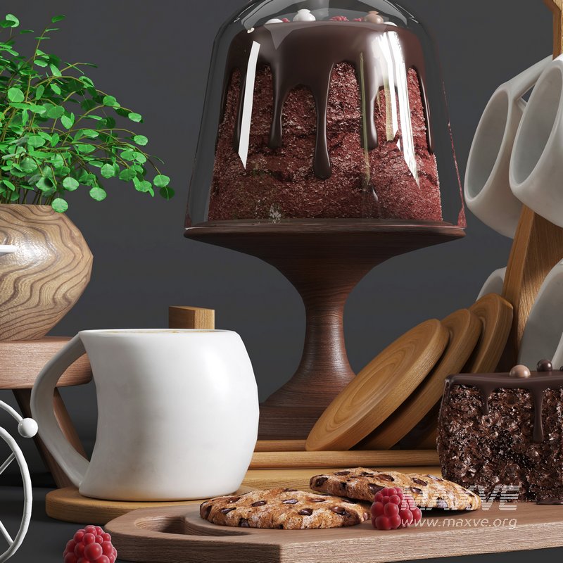 decorative set 09 coffee and sweets - Image 3