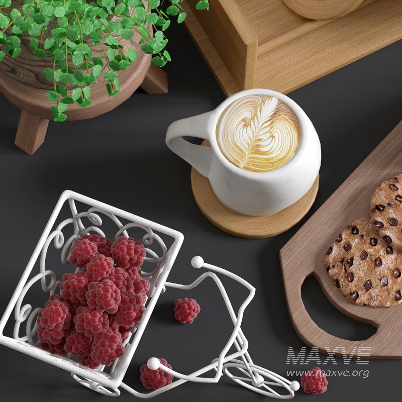 decorative set 09 coffee and sweets - Image 4
