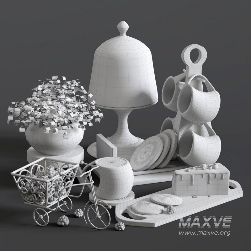 decorative set 09 coffee and sweets - Image 5