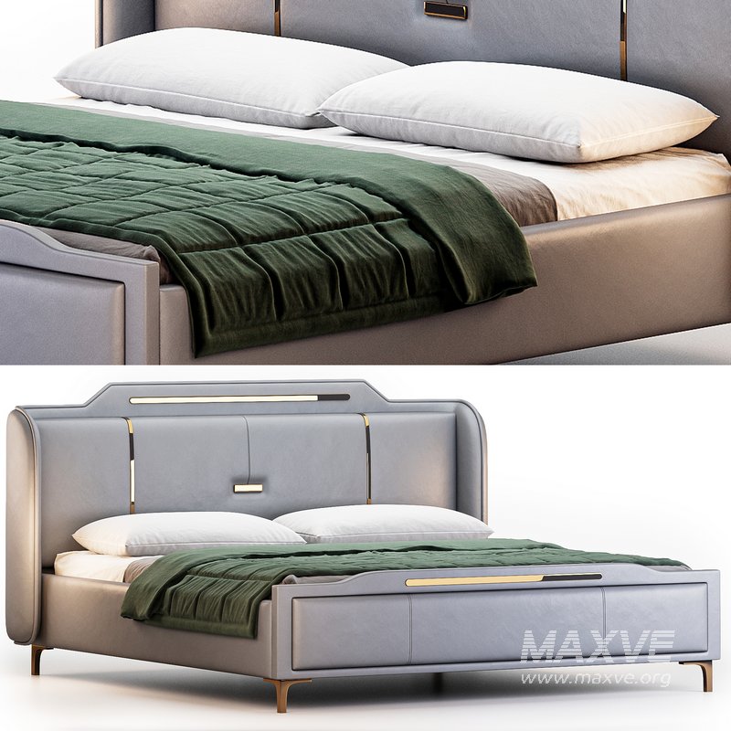 Modern Upholstered bed by Litfad - Image 1