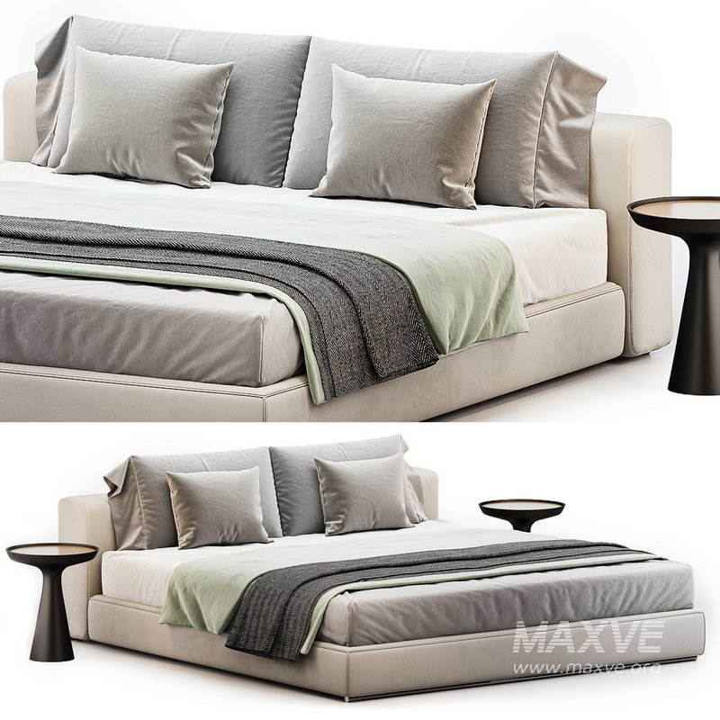 Groundpiece bed by Flexform - Image 1