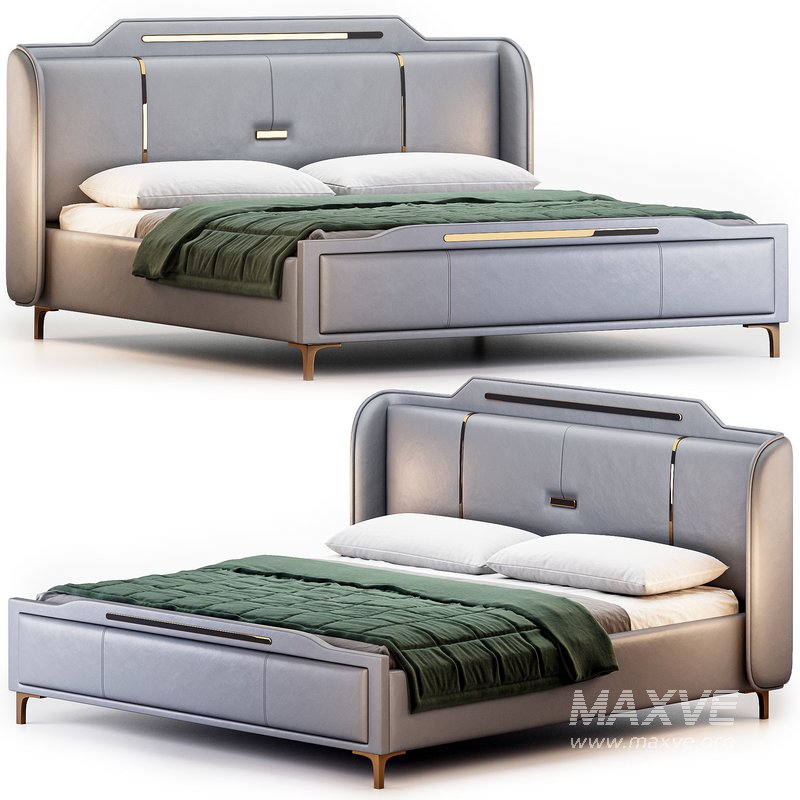 Modern Upholstered bed by Litfad - Image 2