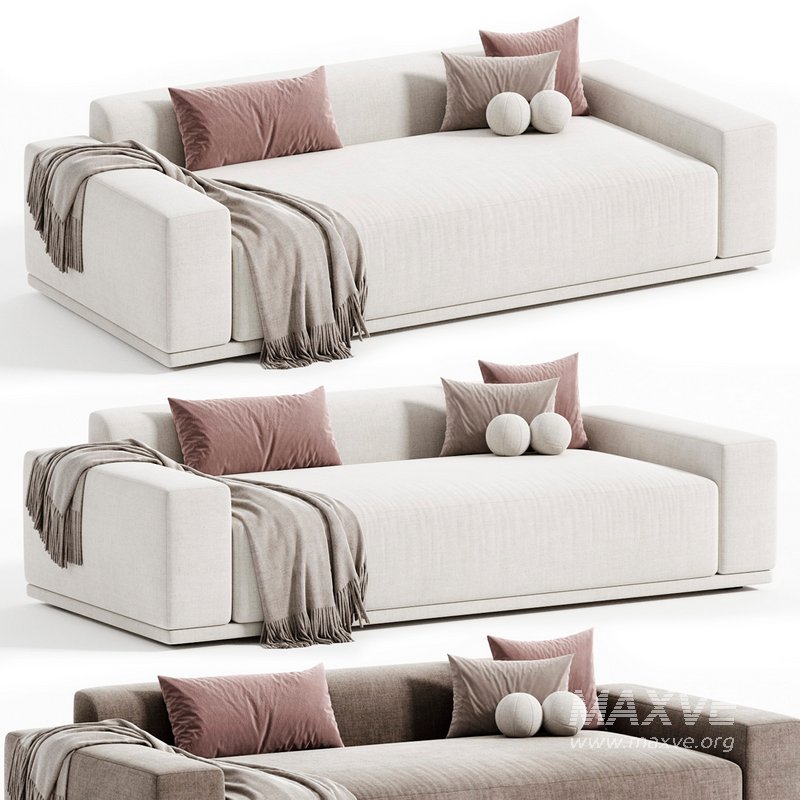 Faible Grey Performance Velvet Sofa - Image 2
