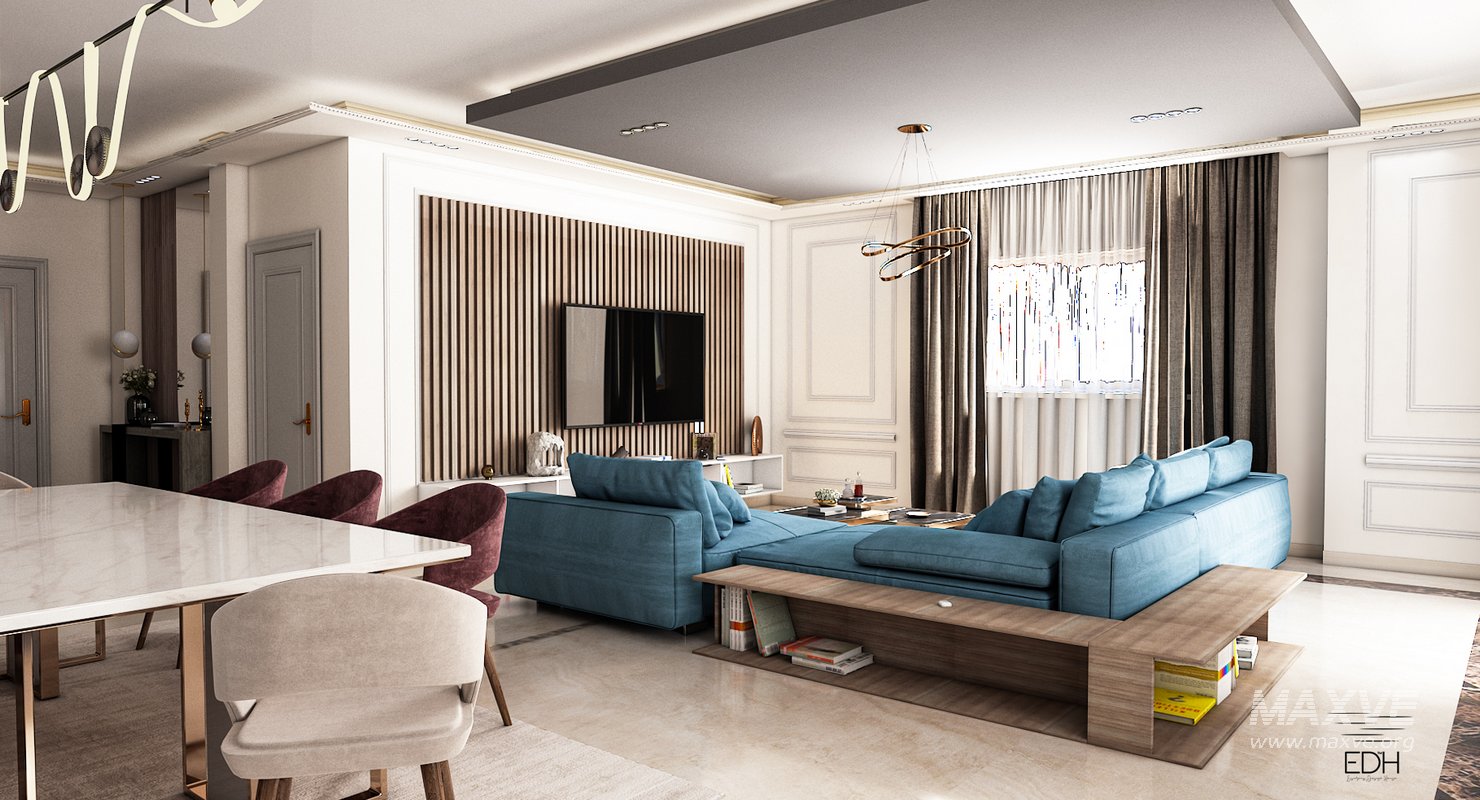 3D Scene of a modern Reception – dining area and Entrance Lobby - Image 4