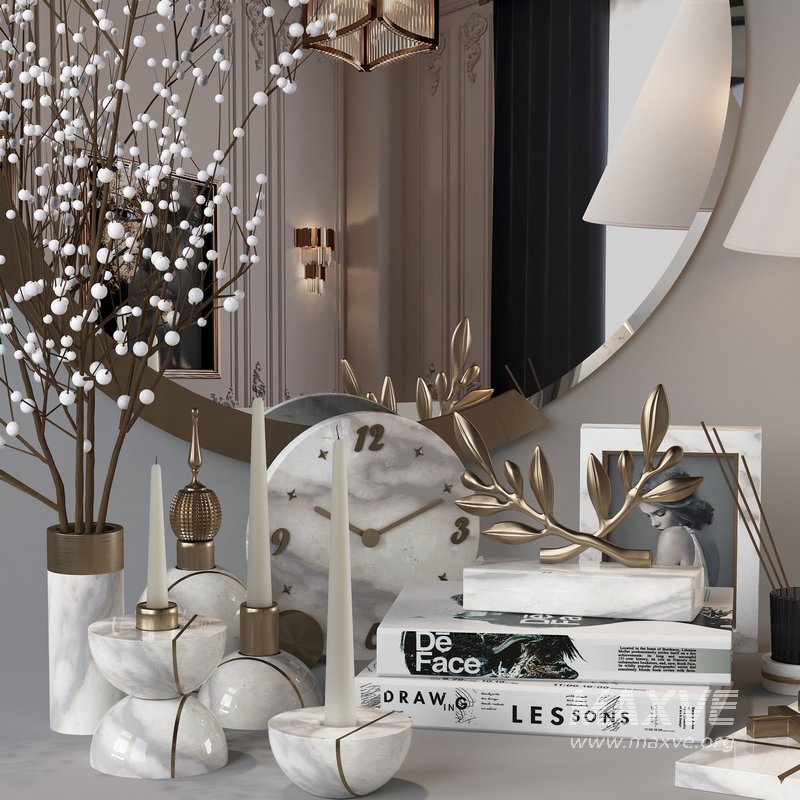 White Marble-Decorative Set - Image 2