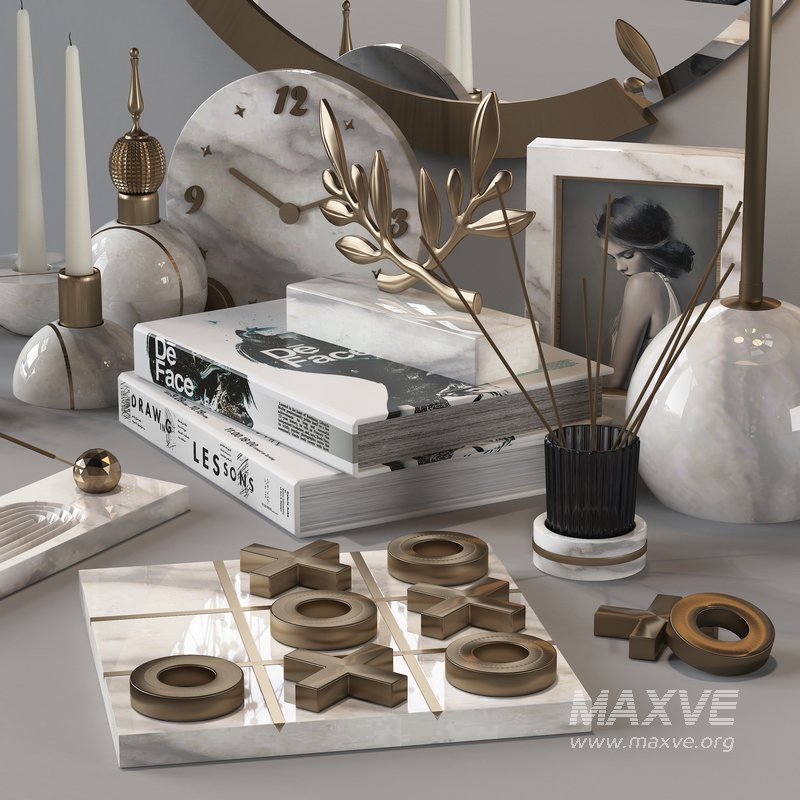 White Marble-Decorative Set - Image 3