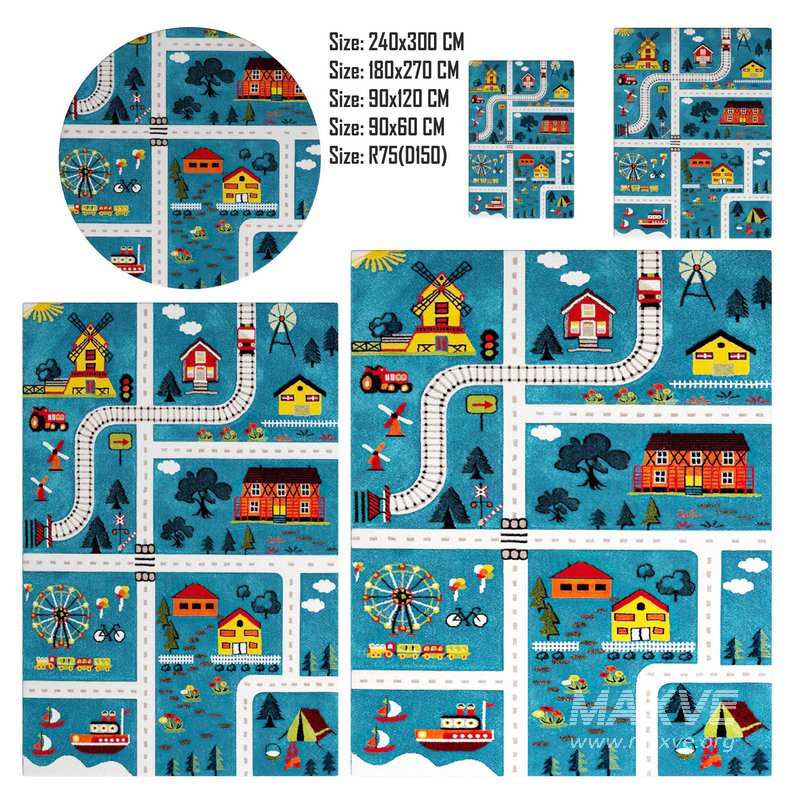 CRK197M Carousel Kids Area Rugs By SAFAVIEH - Image 1