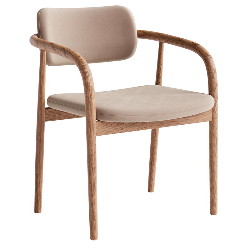 Natural Beige Dining Chair - Image 1