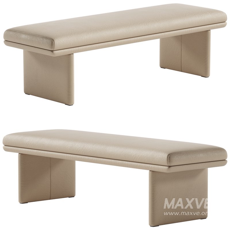 Upholstered Grey Modern Bedroom Bench - Image 1