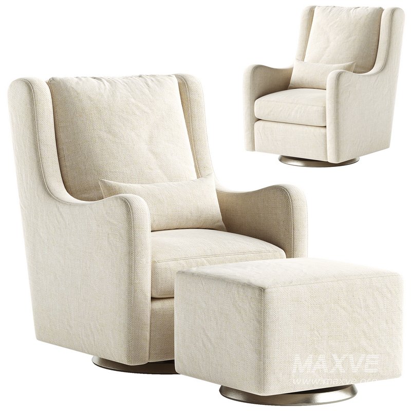 Milo Nursery Glider Chair and Ottoman - Image 1