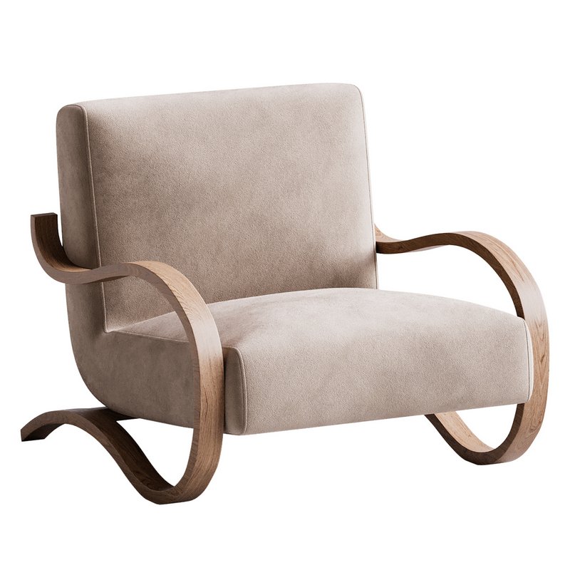 Herbin Leather Lounge Chair - Image 1