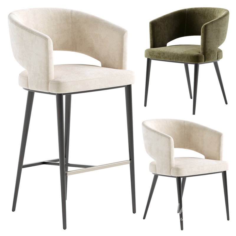 Circa Barstool & Circa Dining Chair - Image 1