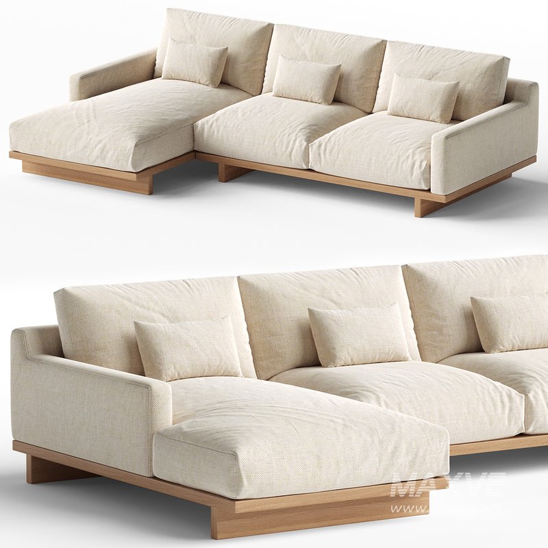 Mori Performance Fabric Chaise Sectional Sofa - Image 1